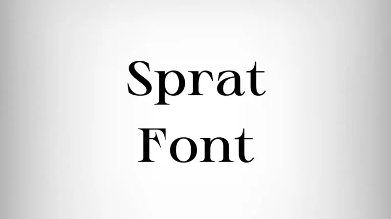 Sprat Font Free Download