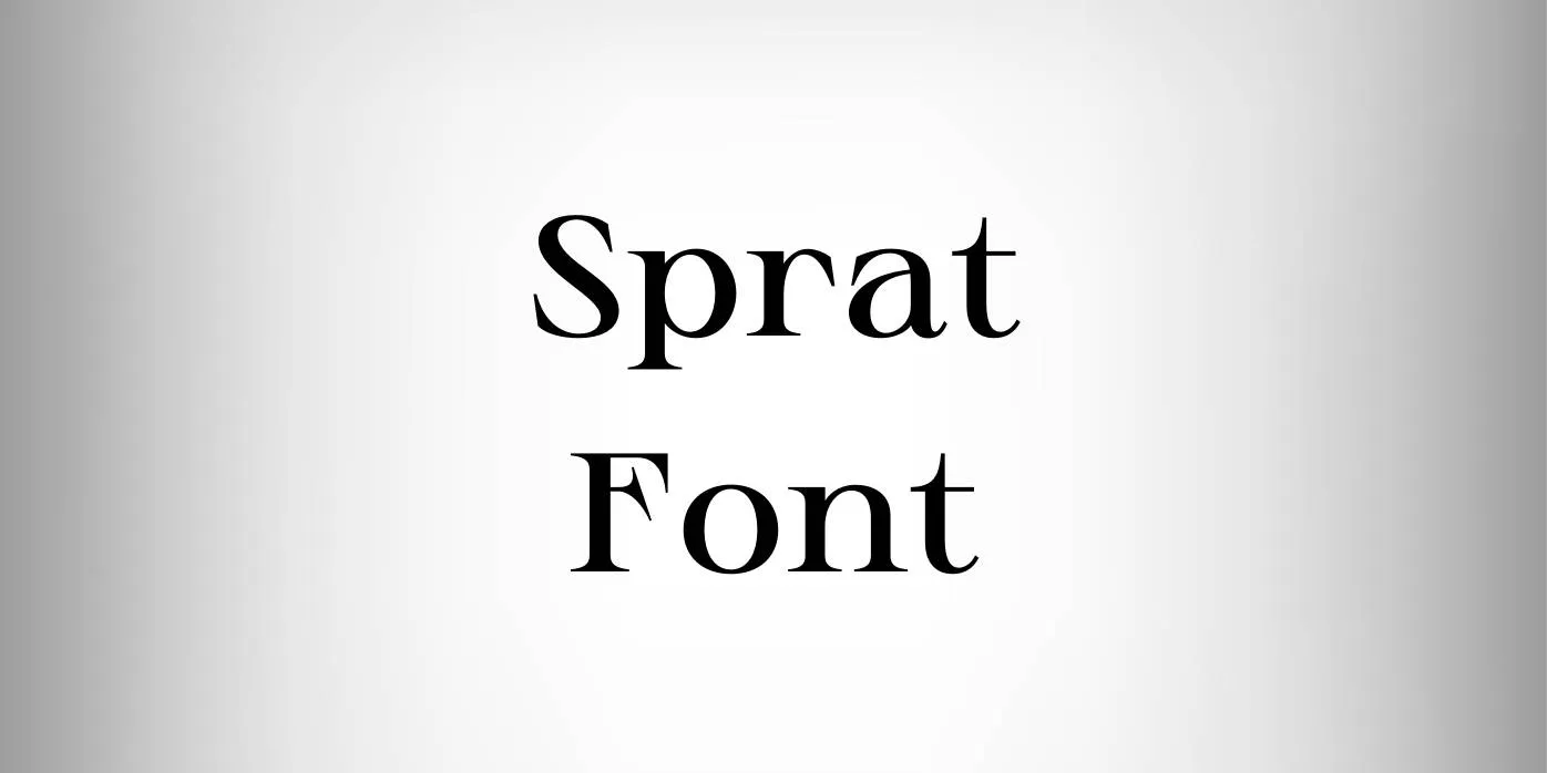 Sprat Font Free Download