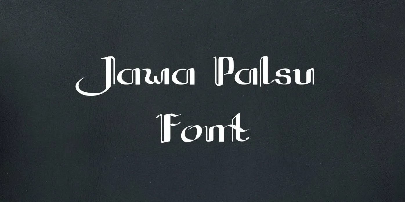 Jawa Palsu Font Free Download