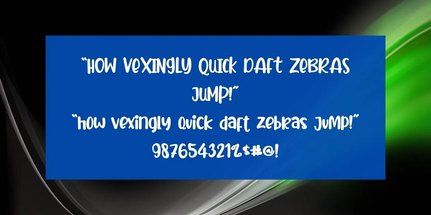 Baby Chipmunk Font View