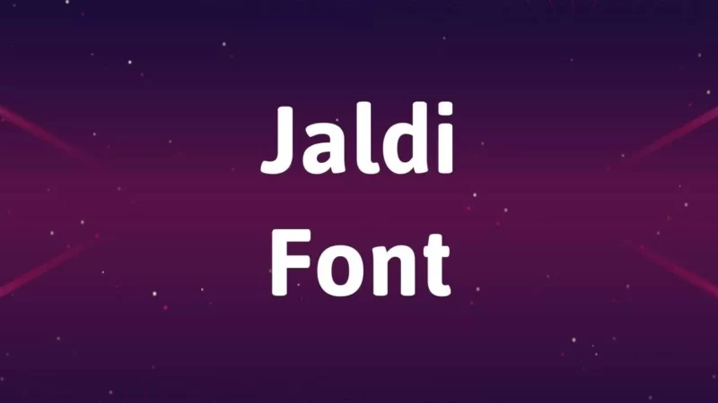 Jaldi Font Free Download