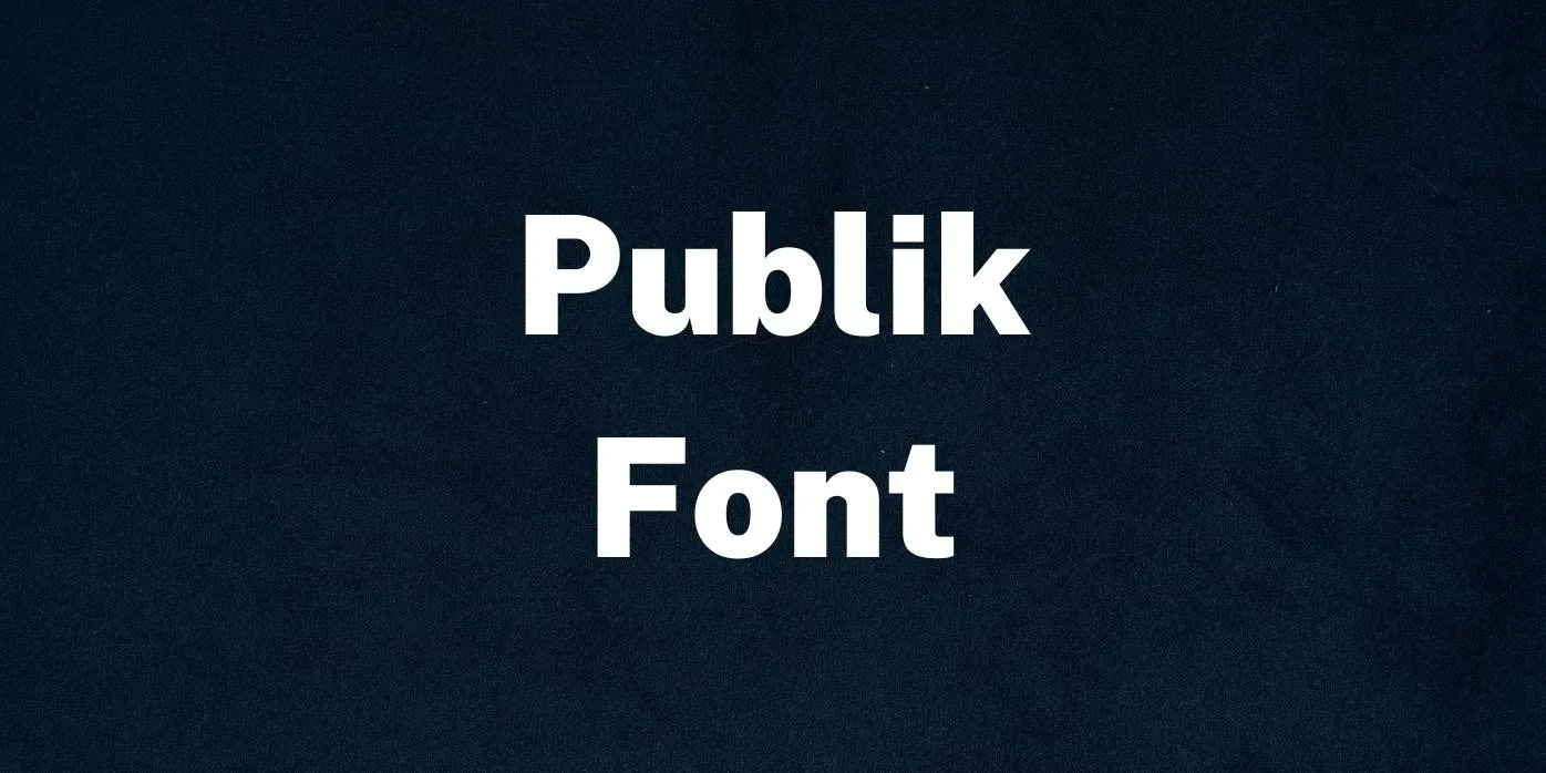 Publik Font Free Download