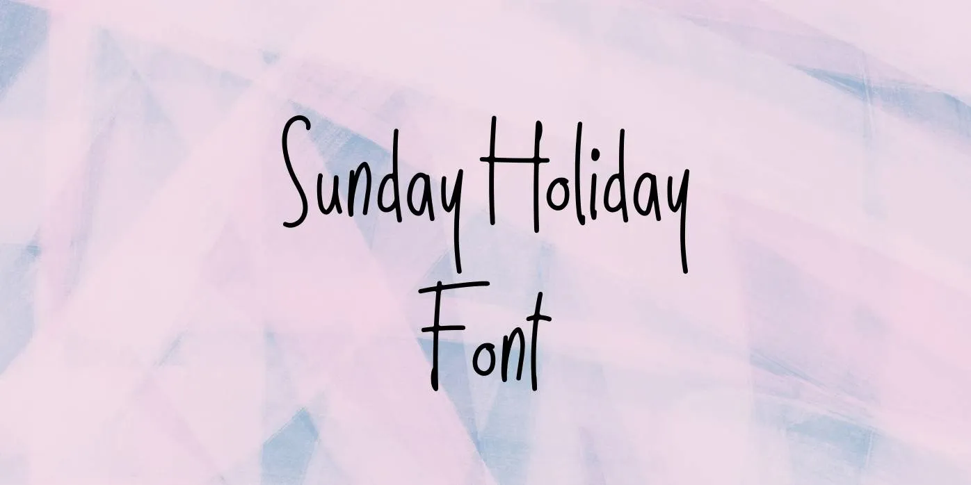 Sunday Holiday Font Free Download