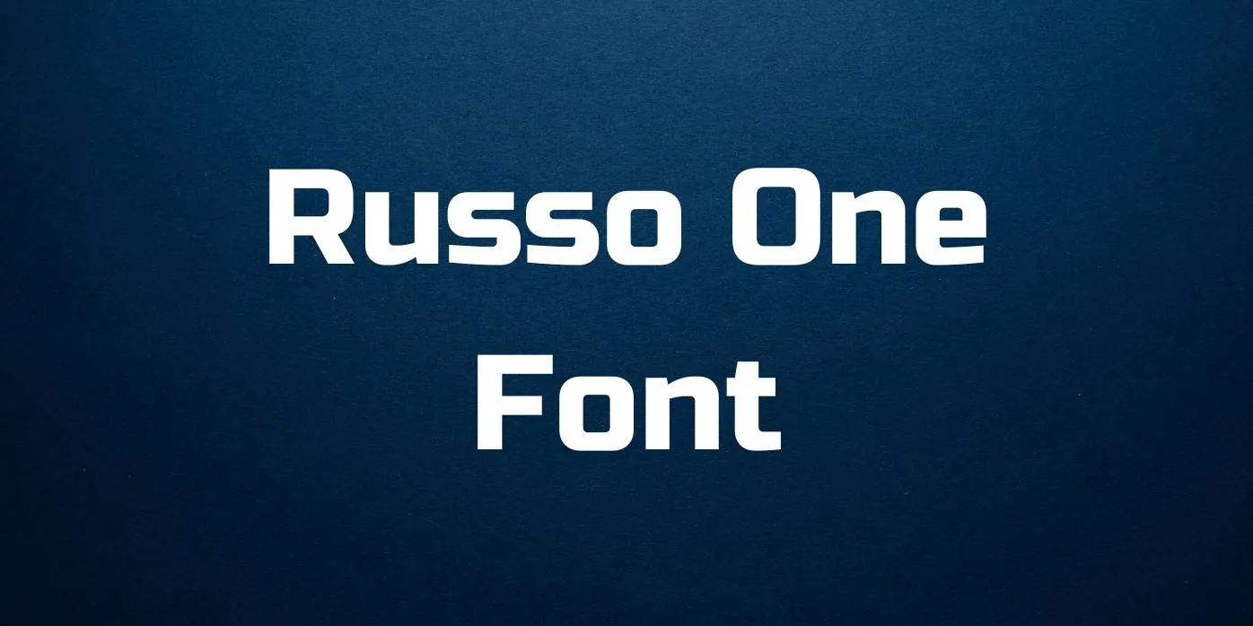 Russo One Font Free Download