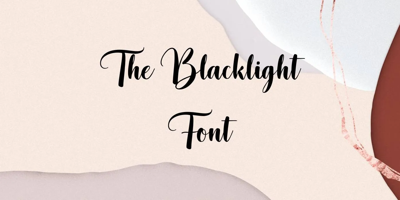 Blacklight Font Free Download