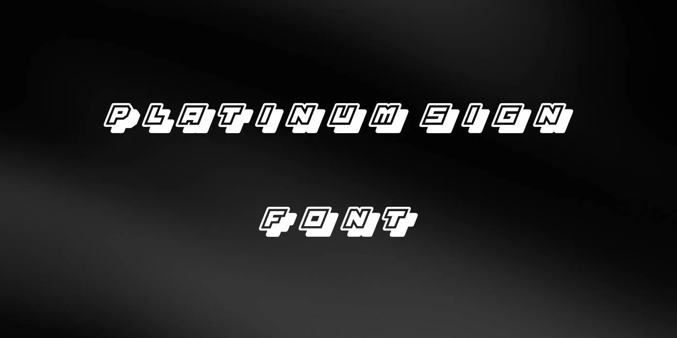 Platinum Sign Font Free Download