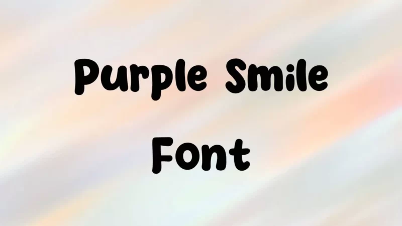 Purple Smile Font Free Download