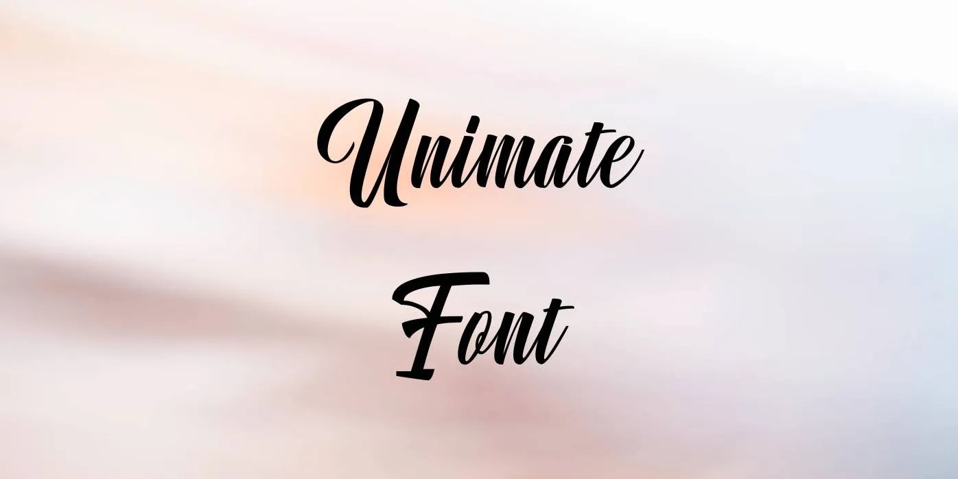 Unimate Font Free Download