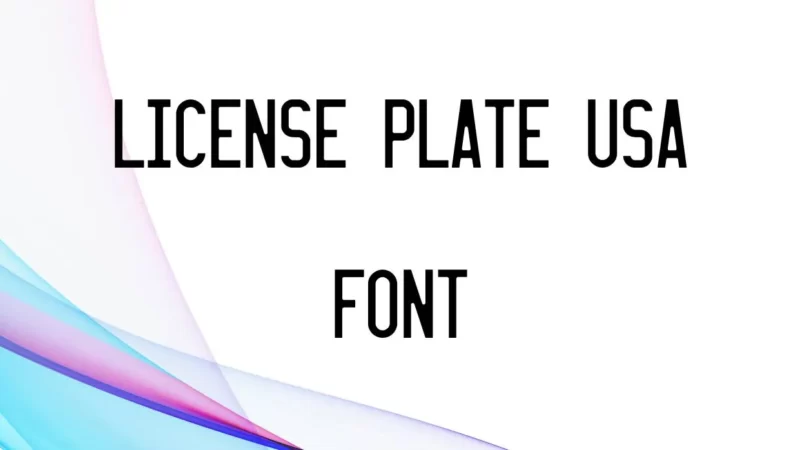 License Plate USA Font Free Download