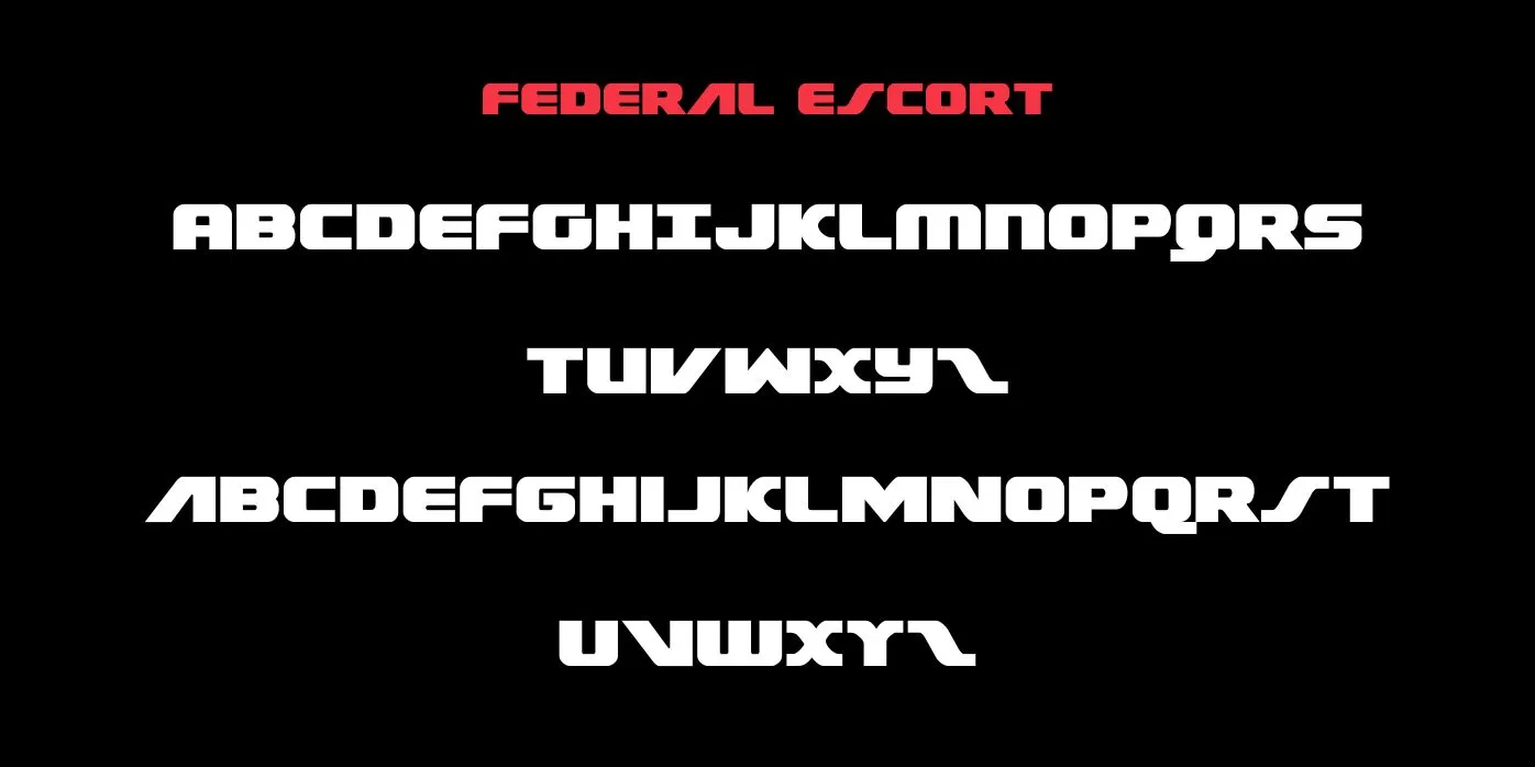 Federal Escort Font