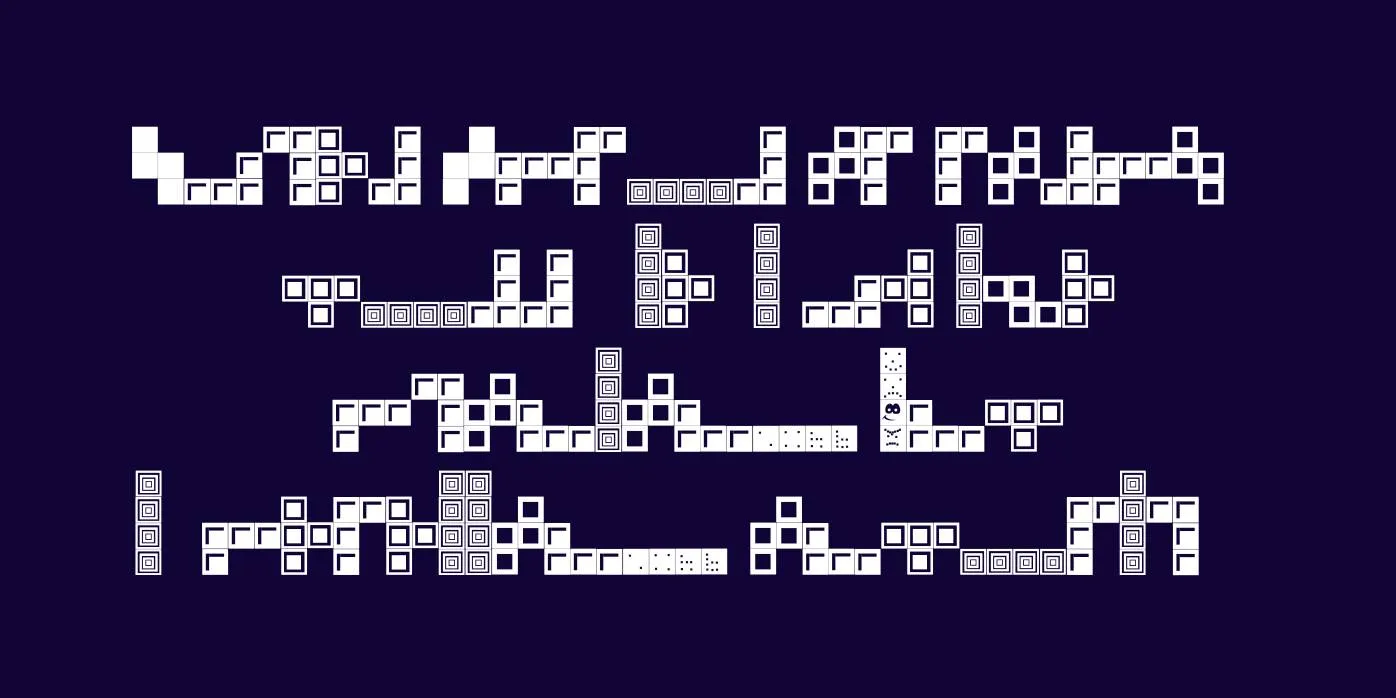 Tetris Block Font