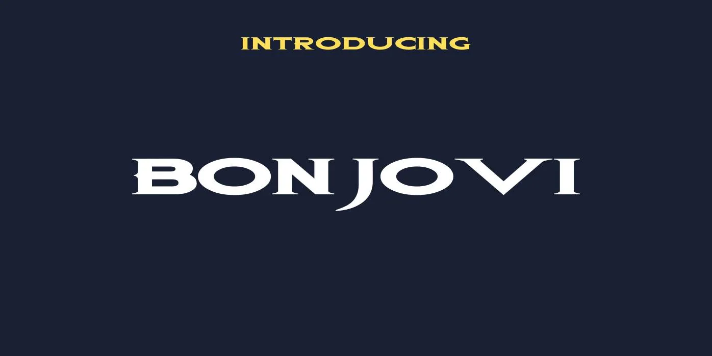 Bon Jovi Font Free Download