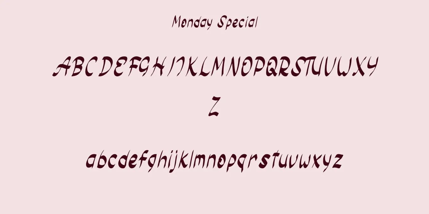 Monday Special Font