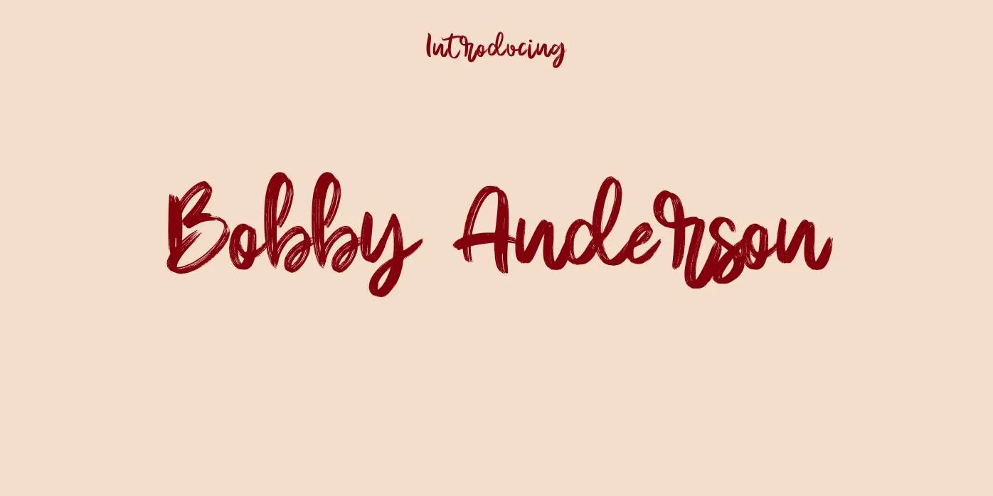 Bobby Anderson Font Free Download