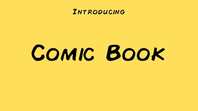 Comic Book Font Free Download