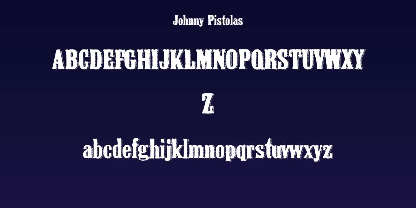 Johnny Pistolas Font View