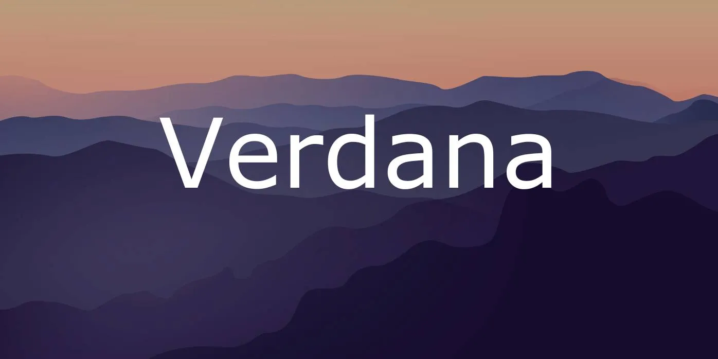 Verdana Font Free Download