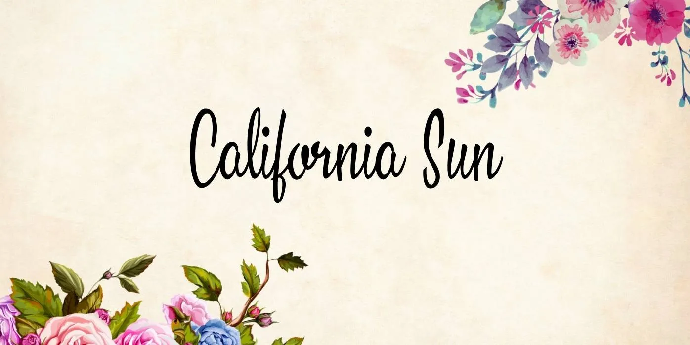 California Sun Font Free Download