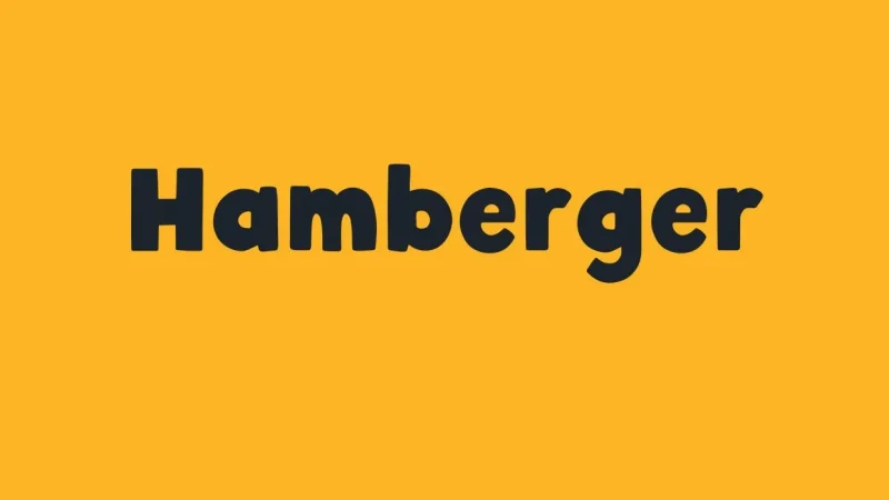 Hamberger Font Free Download