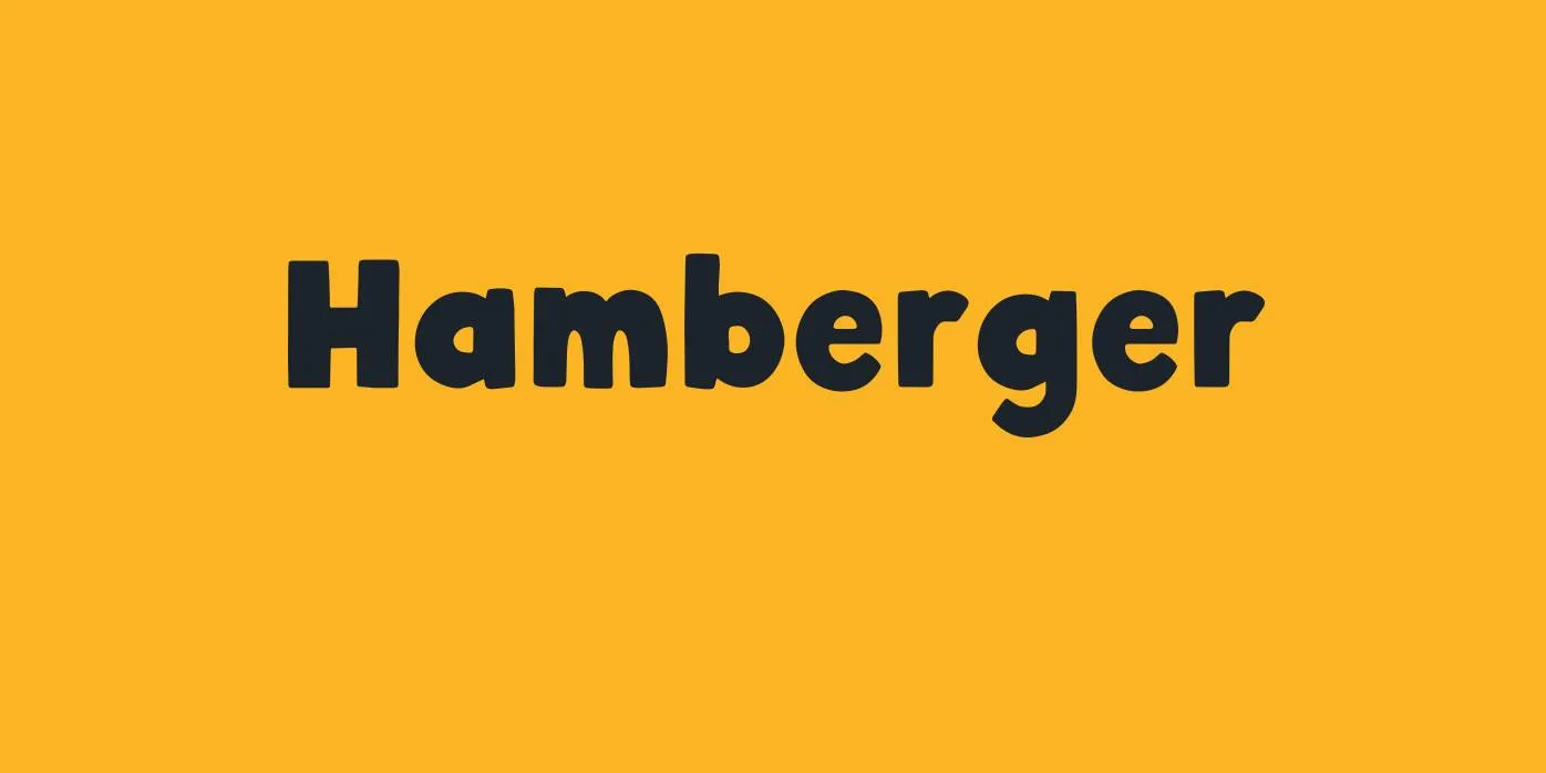 Hamberger Font Free Download