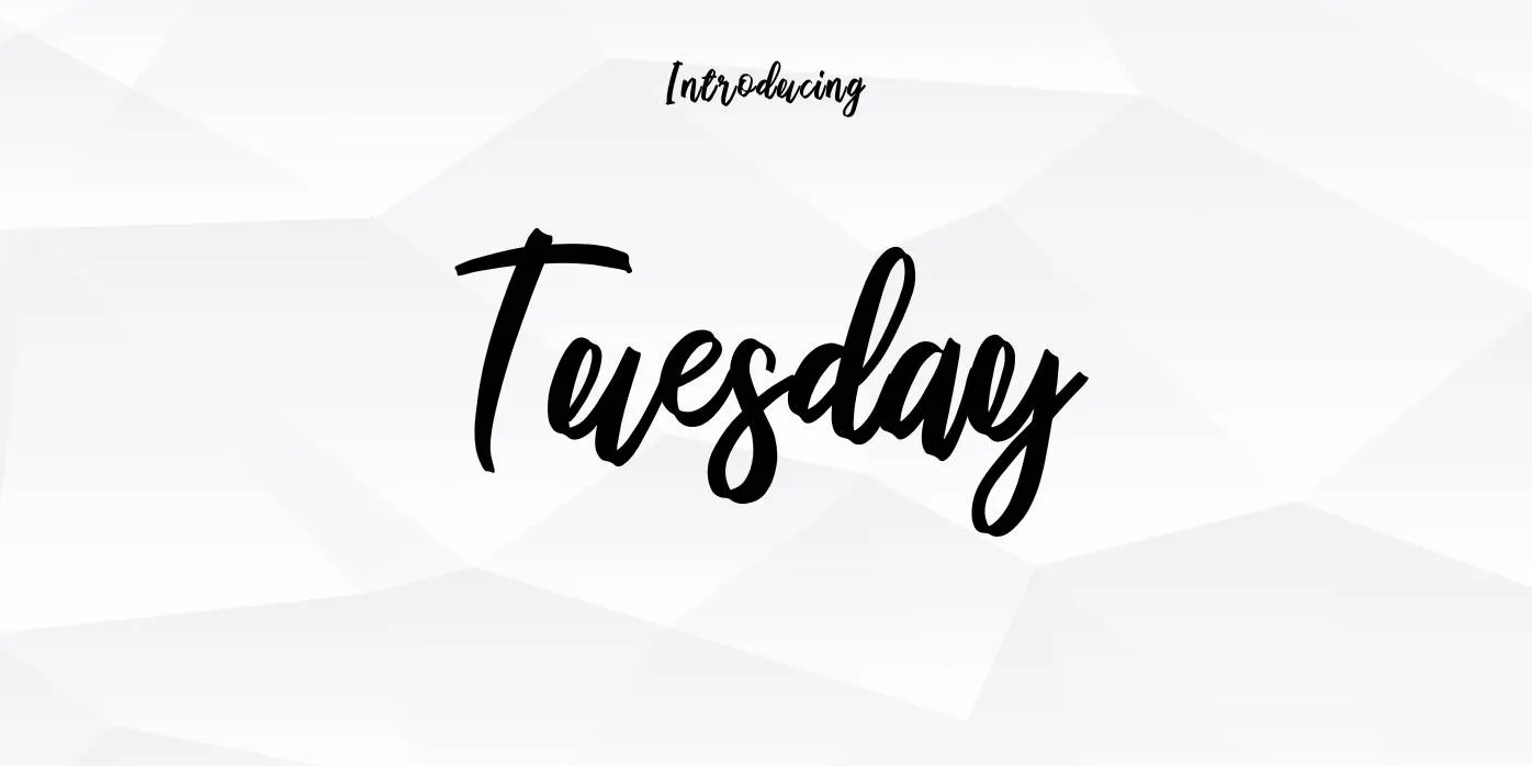 Tuesday Font Free Download