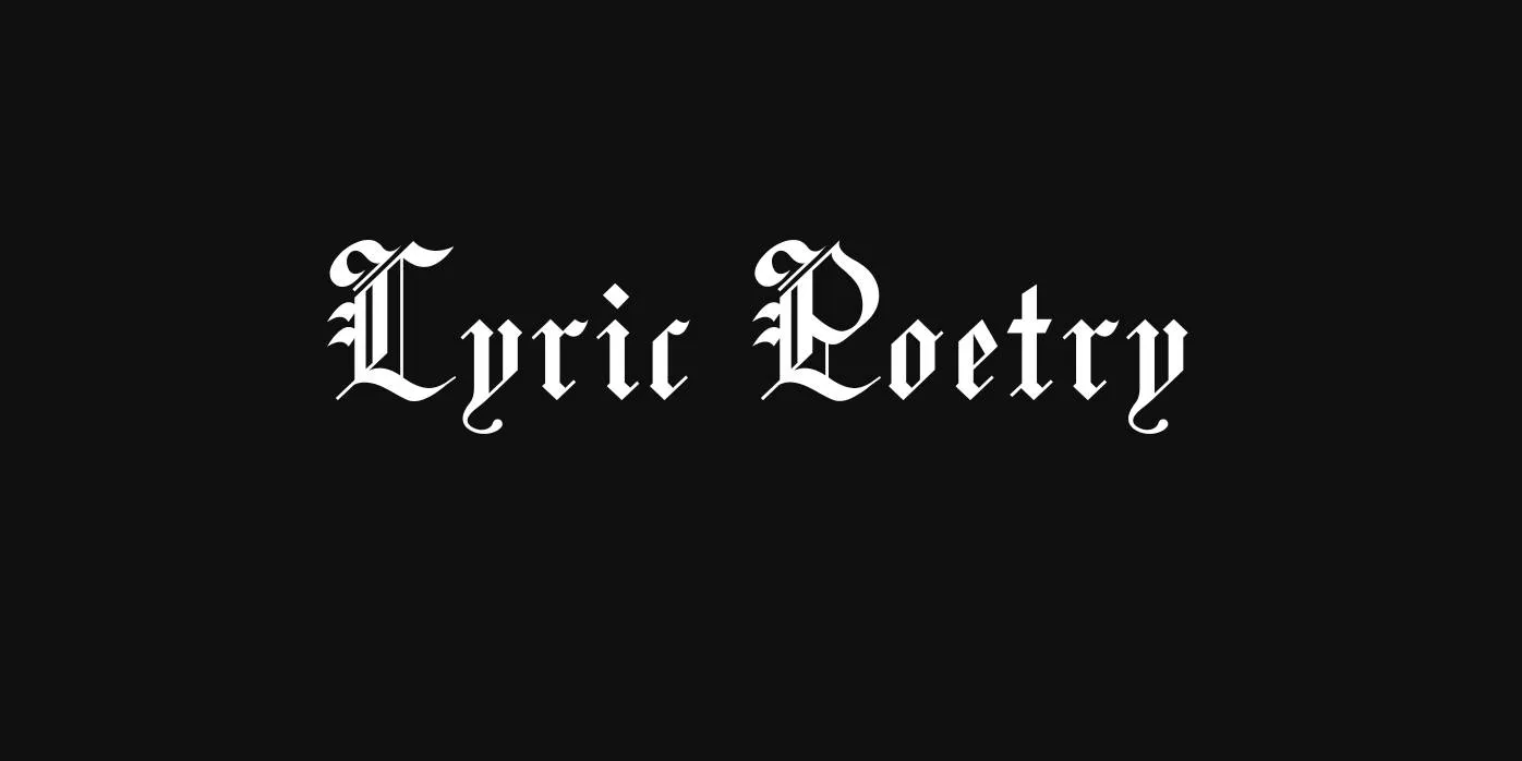 Lyric Poetry Font Free Download