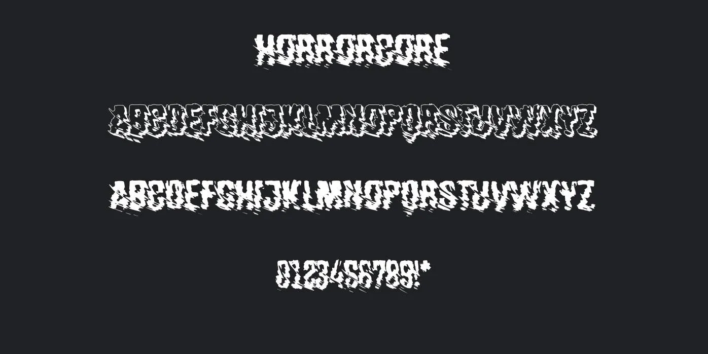 Horrorcore Font View